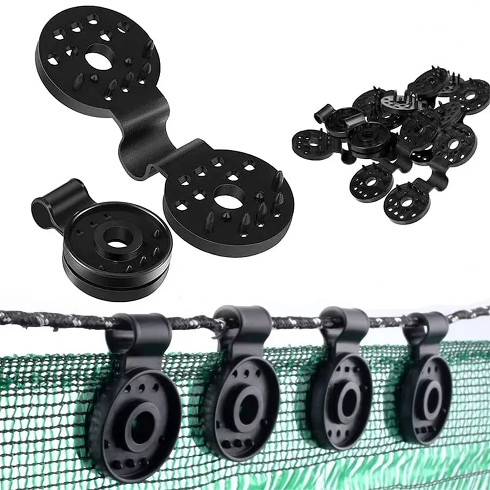 Shade Cloth Clips Shade Fabric Clamps Accessories Grommets for Net Mesh Cover Sunblock Fabric in Garden Backyard Greenhouse