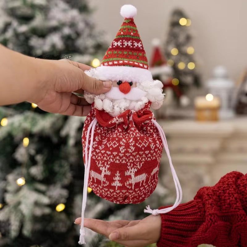Christmas Knitted Gift Bags Set