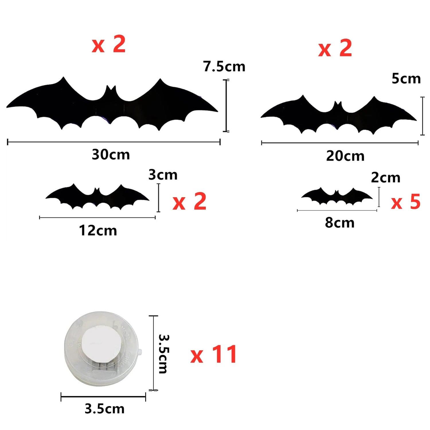 Halloween LED Bats Light Wall Decor