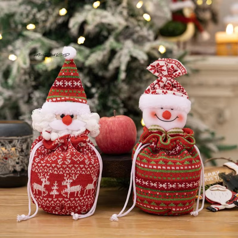 Christmas Knitted Gift Bags Set 