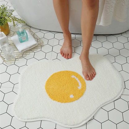Cartoon Poached Egg Rug