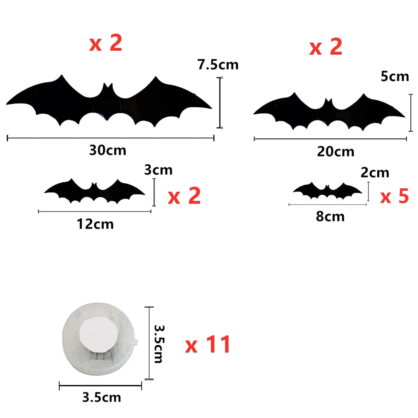 Halloween LED Bats Light Wall Decor