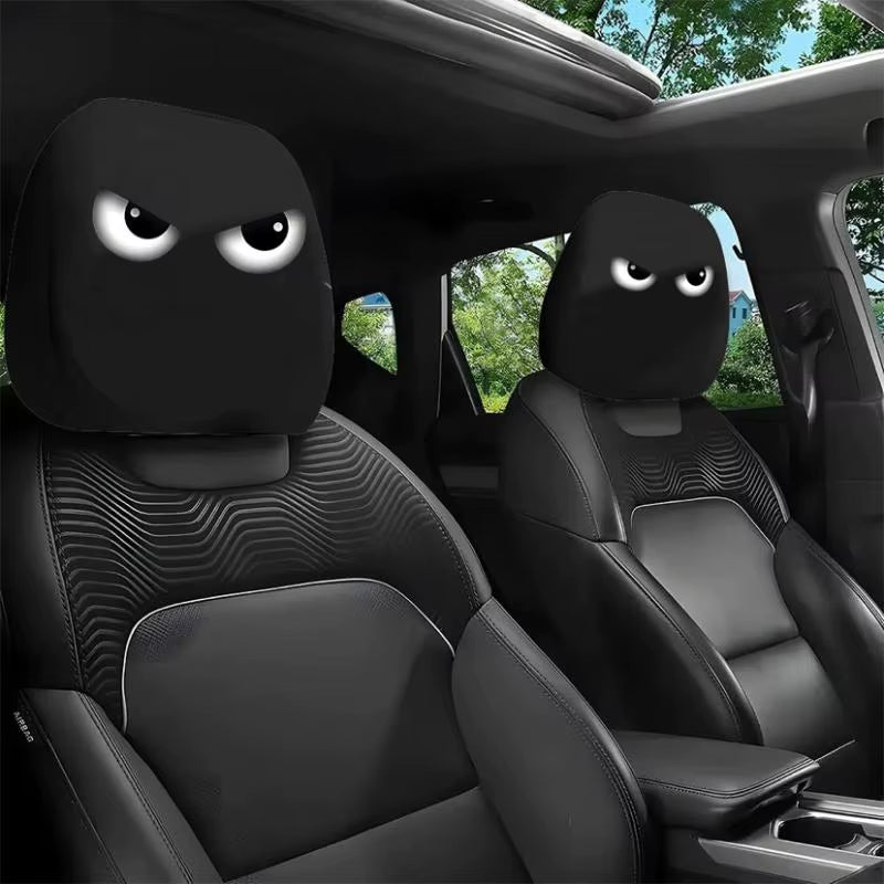 "2 Silly Smiley Car Pillowcases: Because Your Head Deserves a Comfy Face to Rest On!"